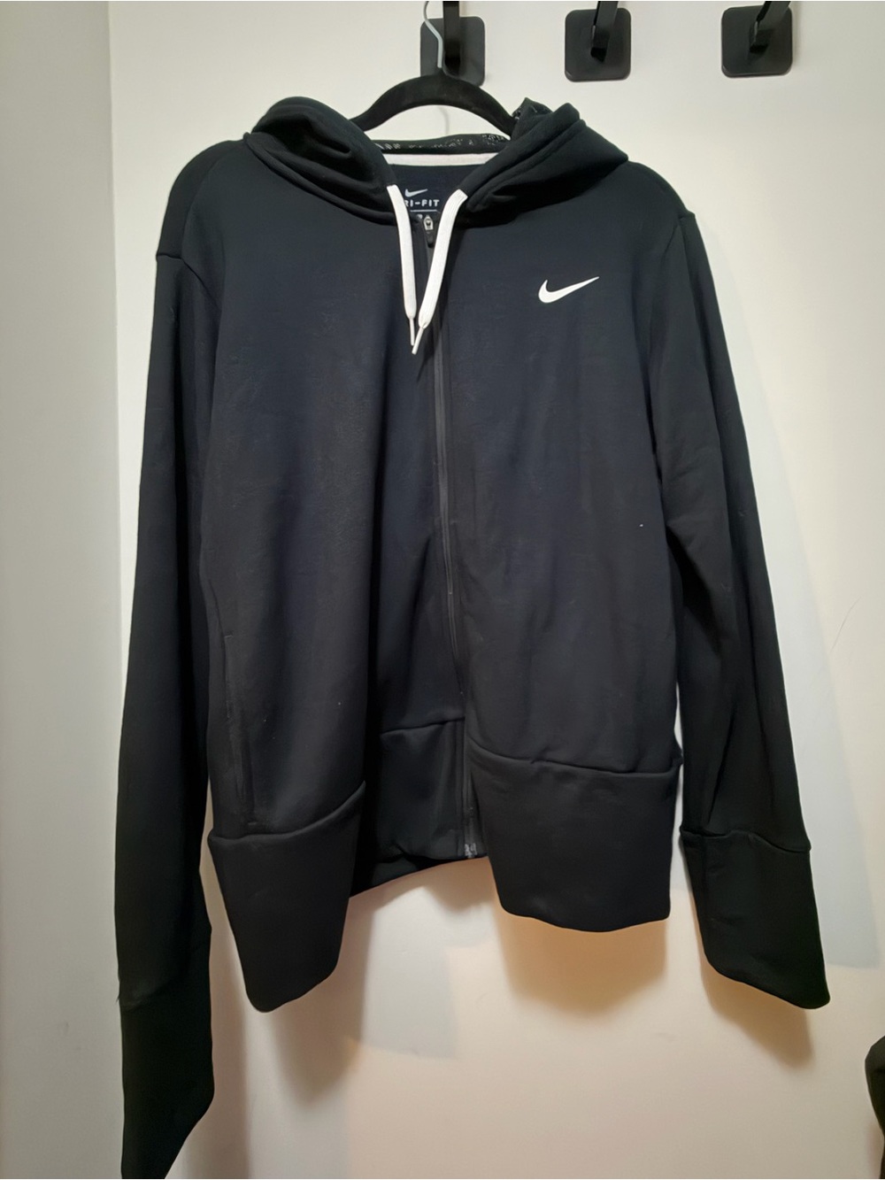 Nike Dri-FIT Full Zip Training Hoodie Black Women’s XL AQ9719